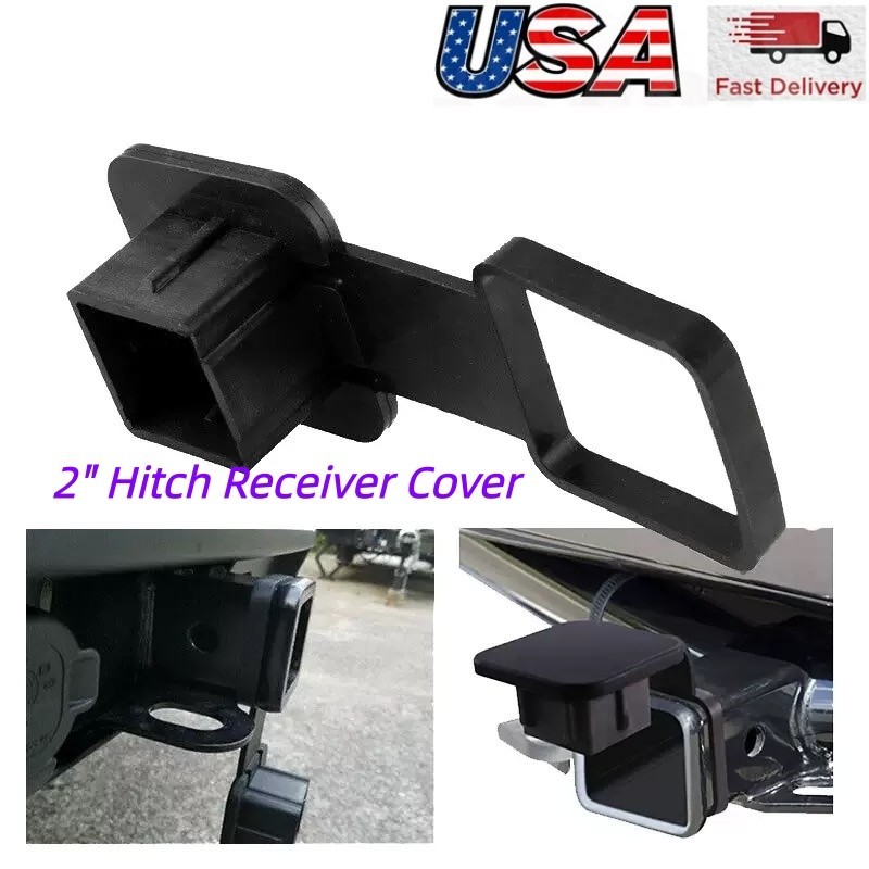2" Hitch Receiver Cover 4-Way Flat Insert Tow Trailer Tube Dustproof Plug Cap