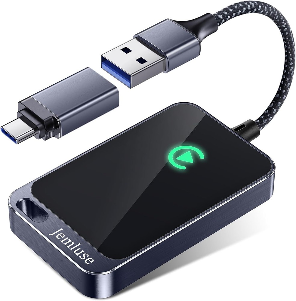 Jemluse Wireless CarPlay Adapter for Apple iPhone - Multi-User Seamless