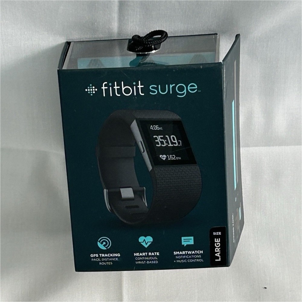 Fitbit Surge GPS Heart Rate Activity Tracker Smartwatch Large Black