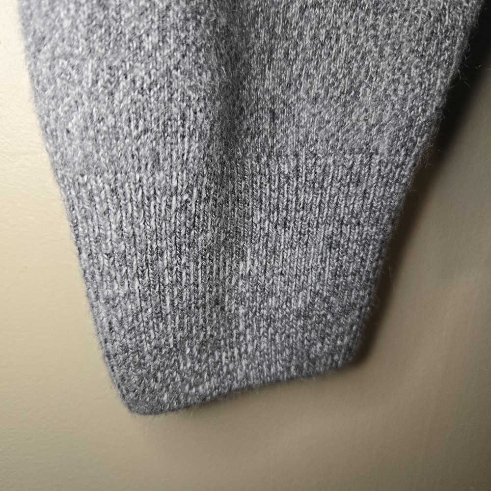 John Bartlett Consensus Men's Gray Sweater 1/4 Zip Patterned Front Size Medium