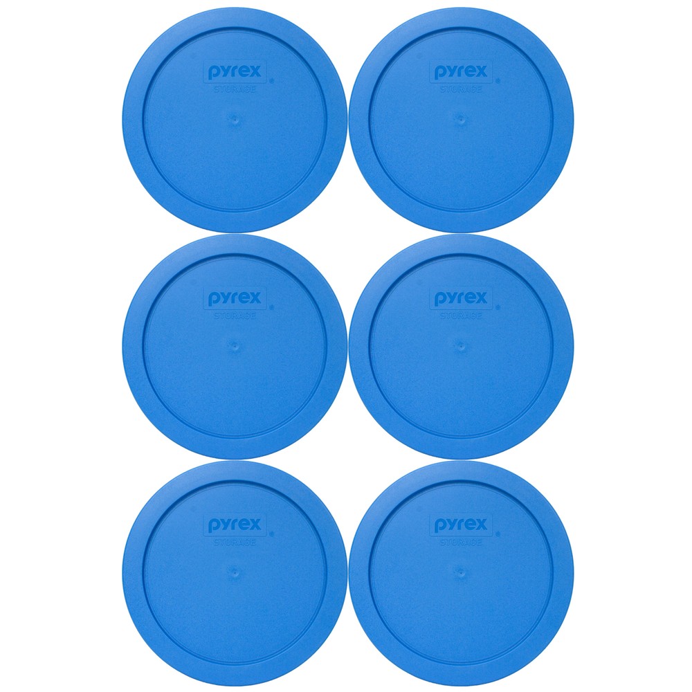 Pyrex 7201-PC Marine Blue Plastic Storage Replacement Lid Cover (6-Pack)