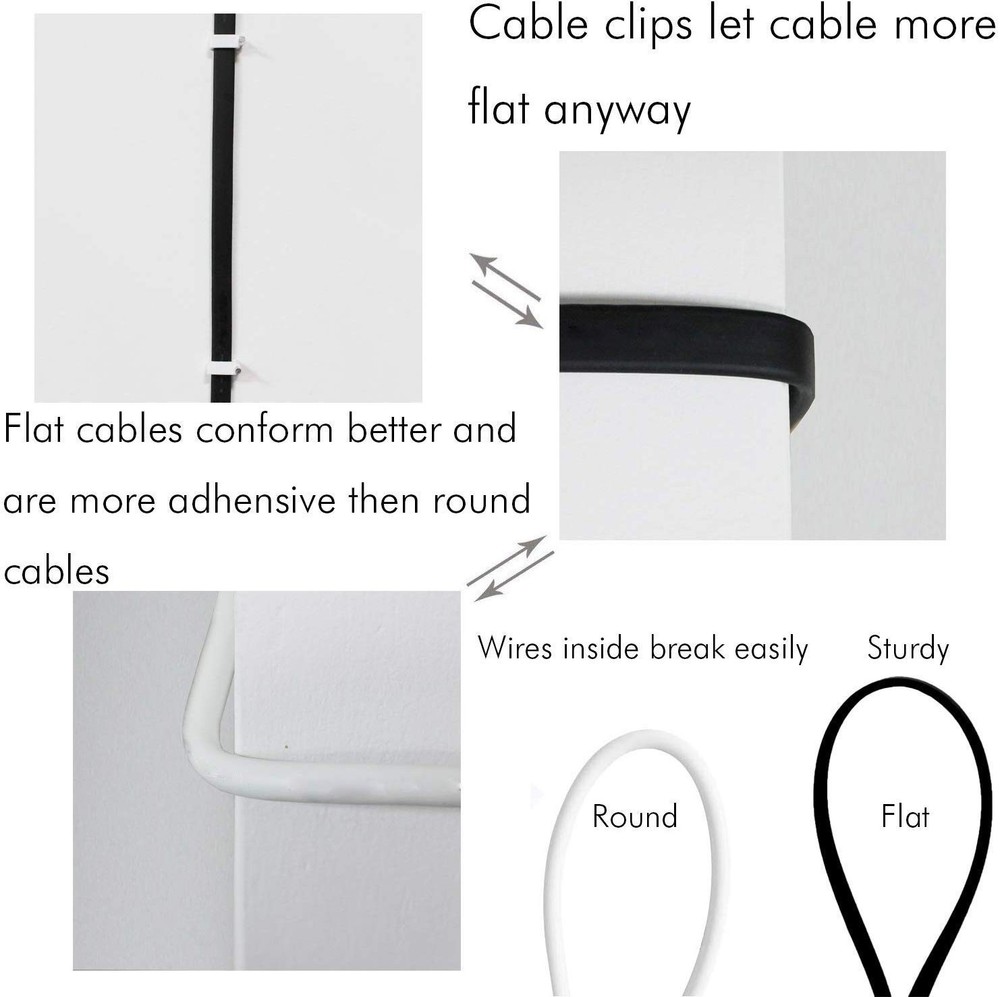 2- Pack 40FT Flat Power Extension Cable Compatible with Wyze Cam