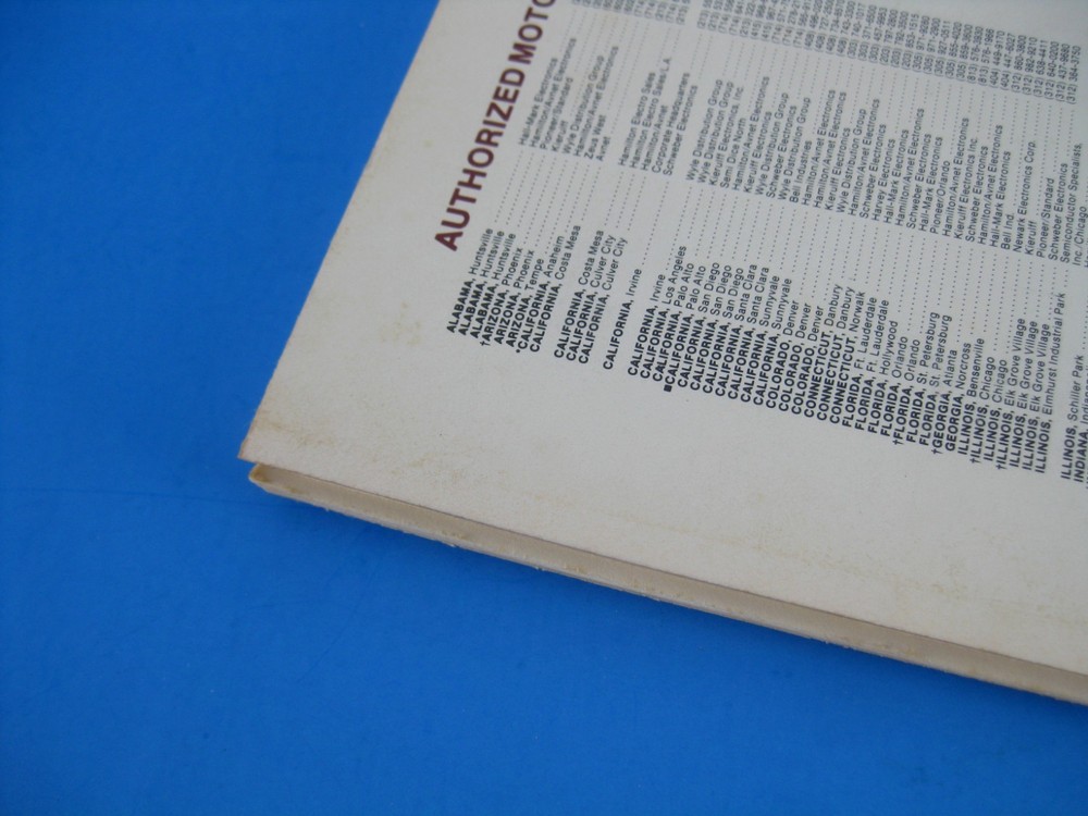 Motorola Manual 8 Bit Microprocessor Application & Design Seminar Vintage 1982