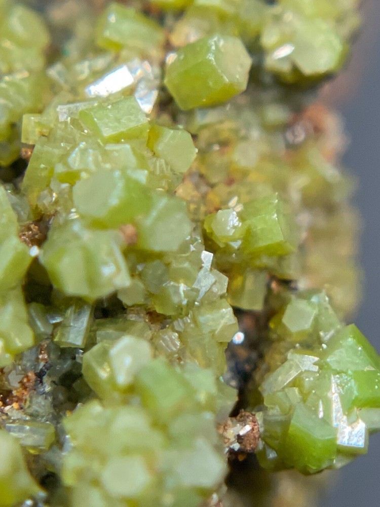Pyromorphite, Malachite 41x20x11mm. Australia