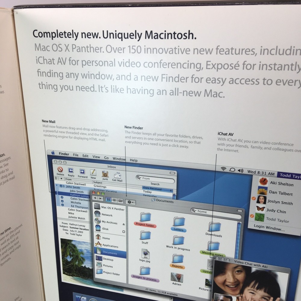 Vtg Apple Macintosh OS X 10.3 Panther Computer Software Mac COMPLETE BOX SET