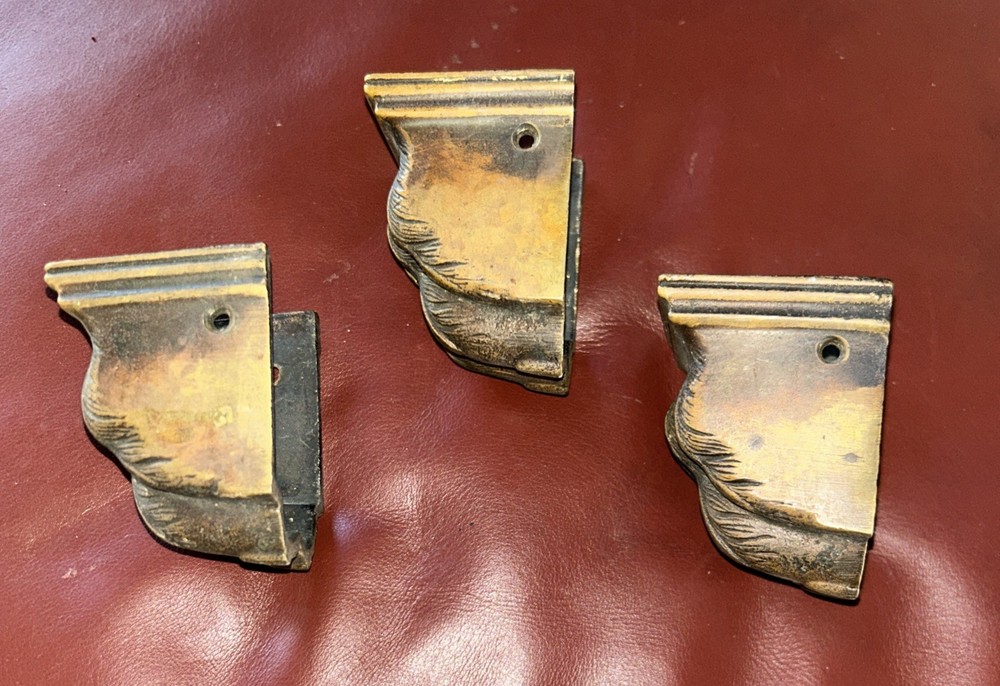 3 Vintage Brass Table Claw Feet