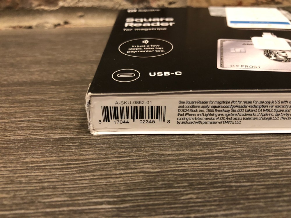 Credit Card Reader Chip Machine for magstripe (USB-C)