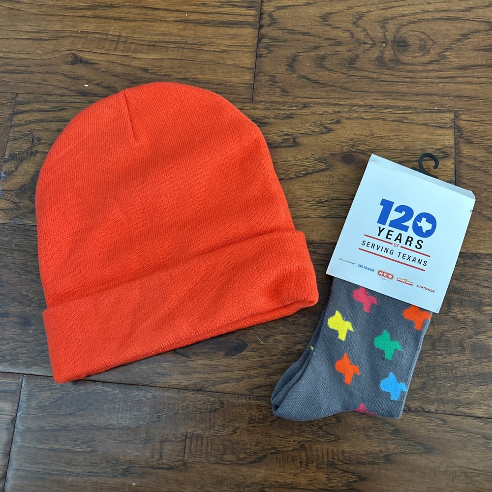 H-E-B HEB 120th Anniversary Swag Beanie & Socks