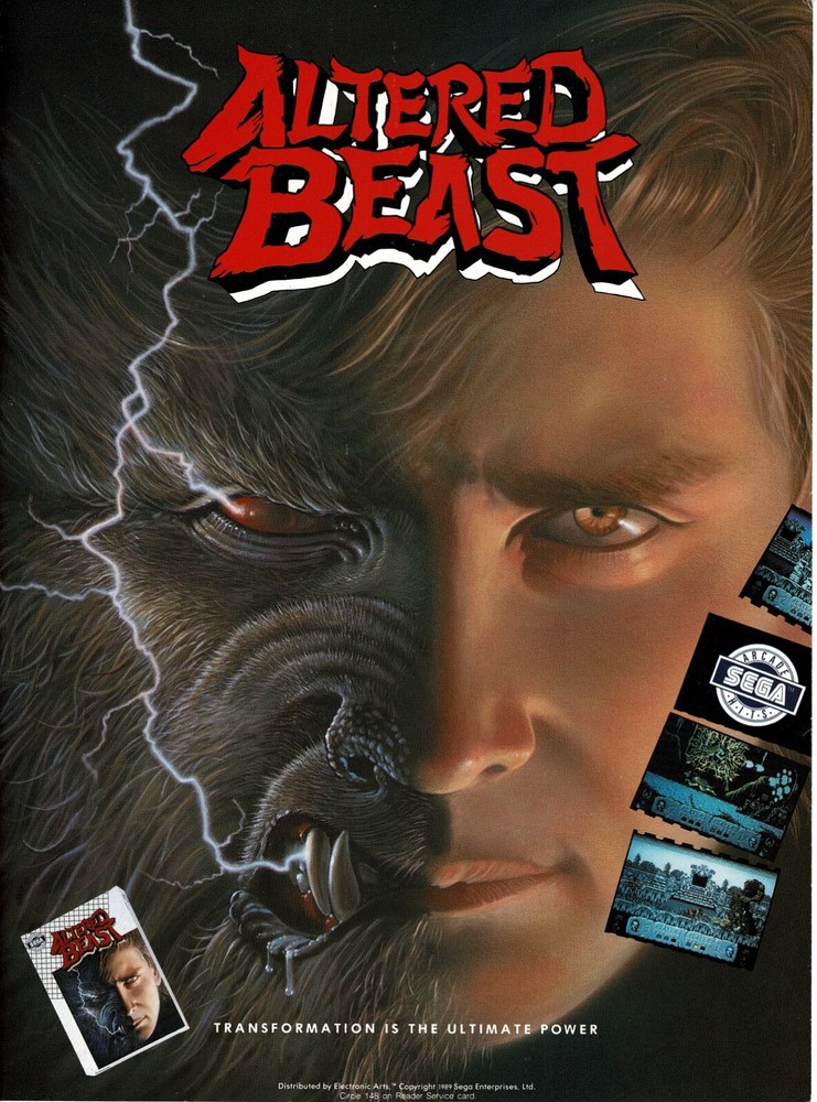 1990 Sega Altered Beast Computer Video Game Vintage Ad