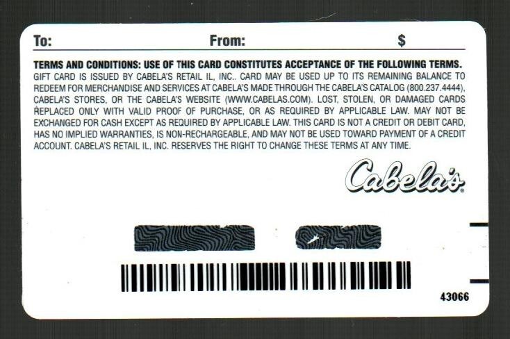 CABELA'S Bugling Elk ( 2006 ) Gift Card ( $0 )