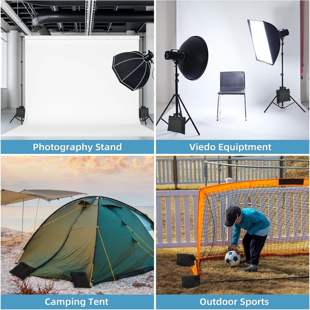 Versatile Heavy Duty Sand Bags for Stabilization - 2 Pack with Easy Use Features