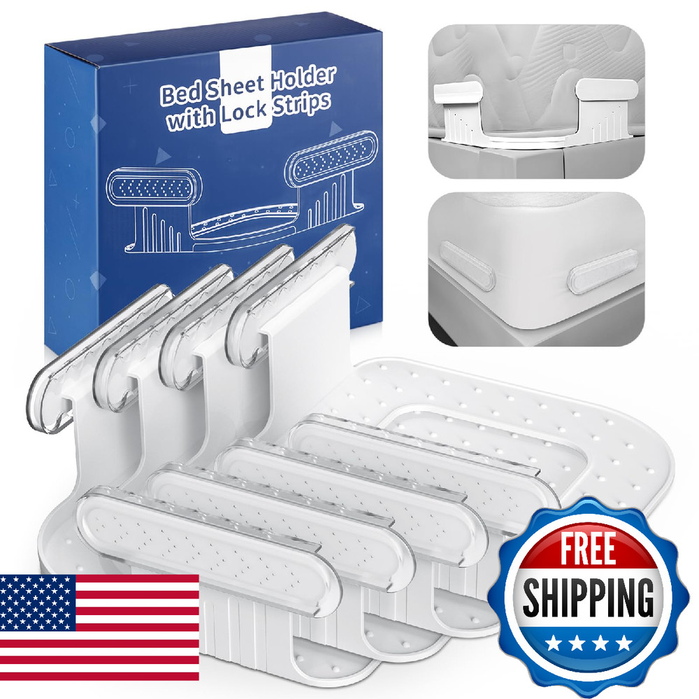 Bed Lock Sheet Holders Fit All Sheet Size, New Upgrade Sheet Straps Keep Sheets