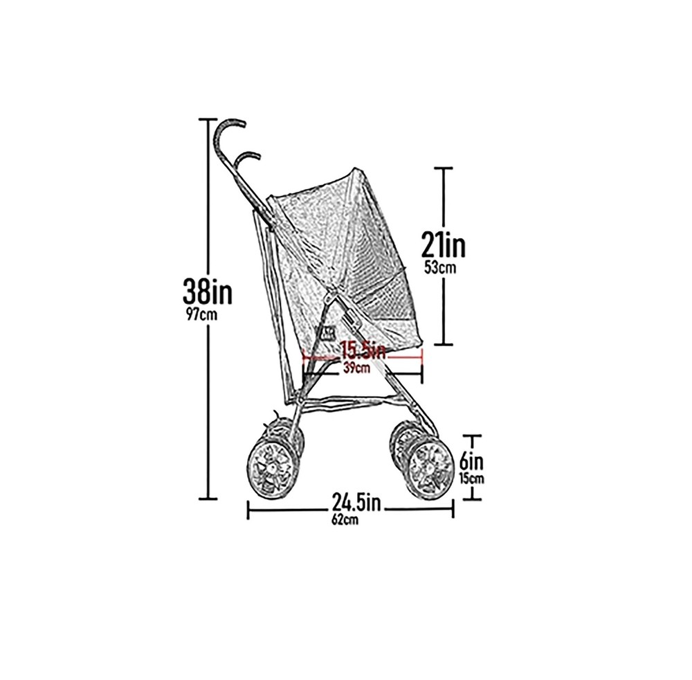 Pet Gear Travel Lite Plus Stroller, Compact, Easy Fold, No Assembly... Fast Ship