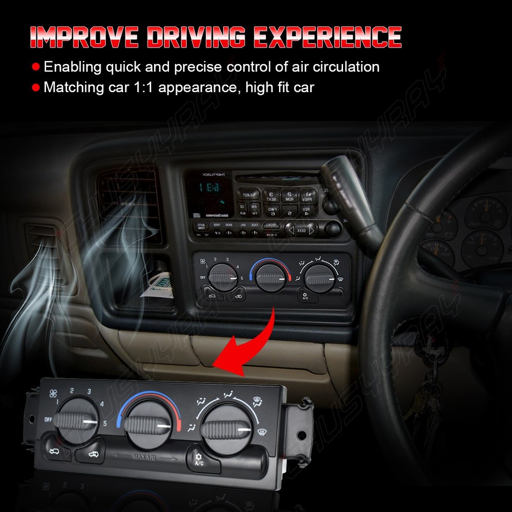 Air Conditioning Climate Control Module Panel For 99-02 Chevy Silverado 1500 25