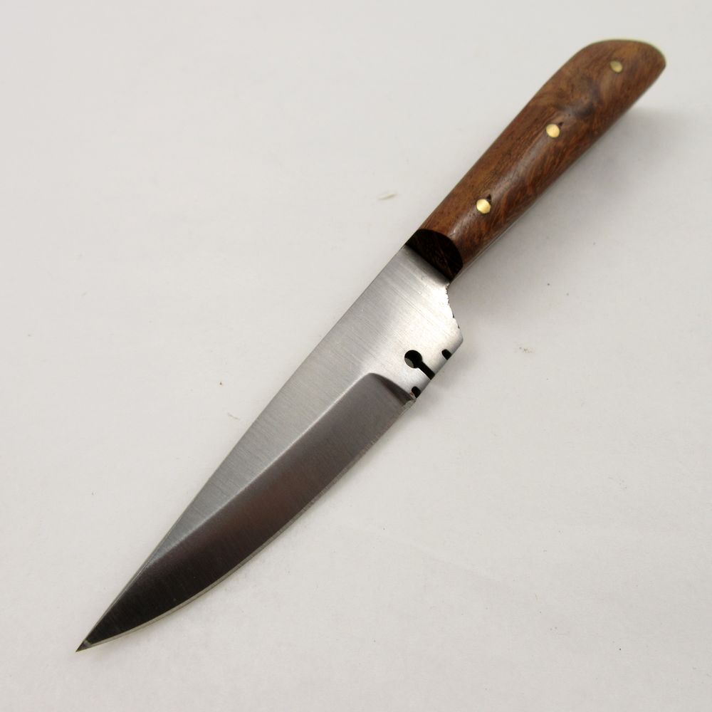 FIXED BLADE HUNTING KNIFE 5.75" Mini Native American Style Patch Leather Sheath