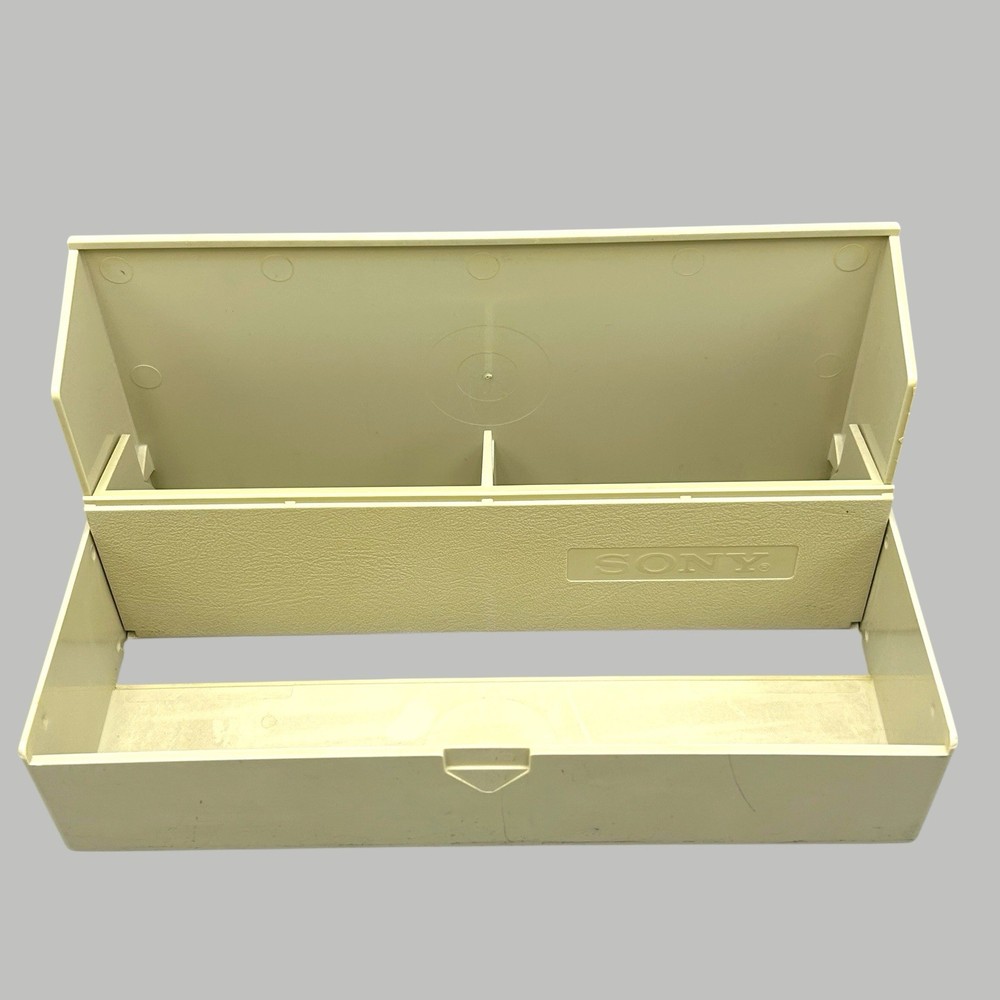 Vintage Sony 3.5" Floppy Disk Plastic Storage Box Case Holder Organizer Diskette