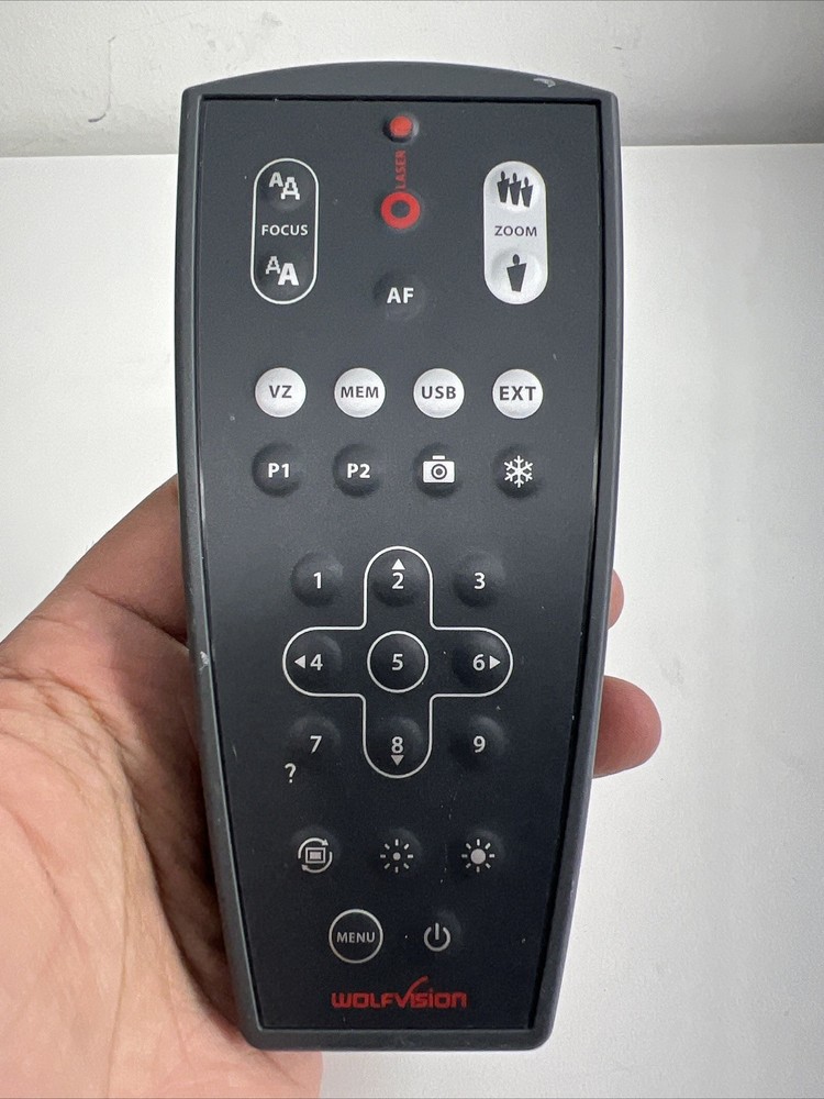 WolfVision Visualizer Remote With Laser  for VZ-C12, VZ-C32 Tested & Working