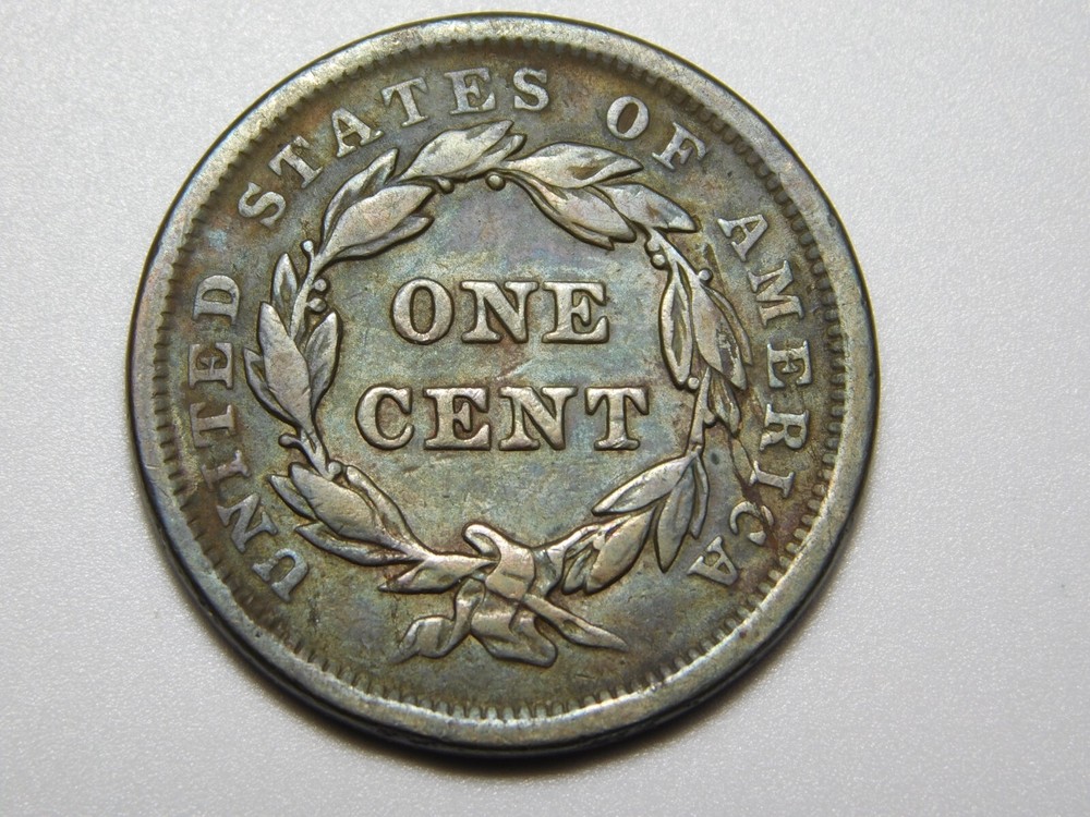 US COINS 1843 BRAIDED HAIR LARGE CENT