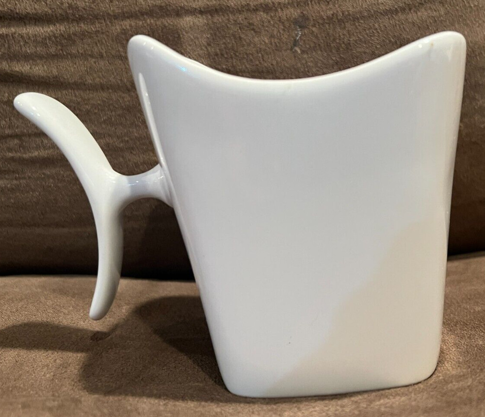 Pfaltzgraff White Cup Mug Swoop Pattern 4 1/4" 6 available