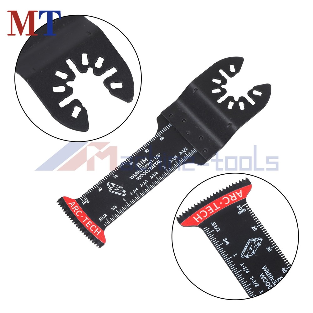 20 PACK Extra Long Titanium Oscillating Tool Blades & Curved Edge Blades