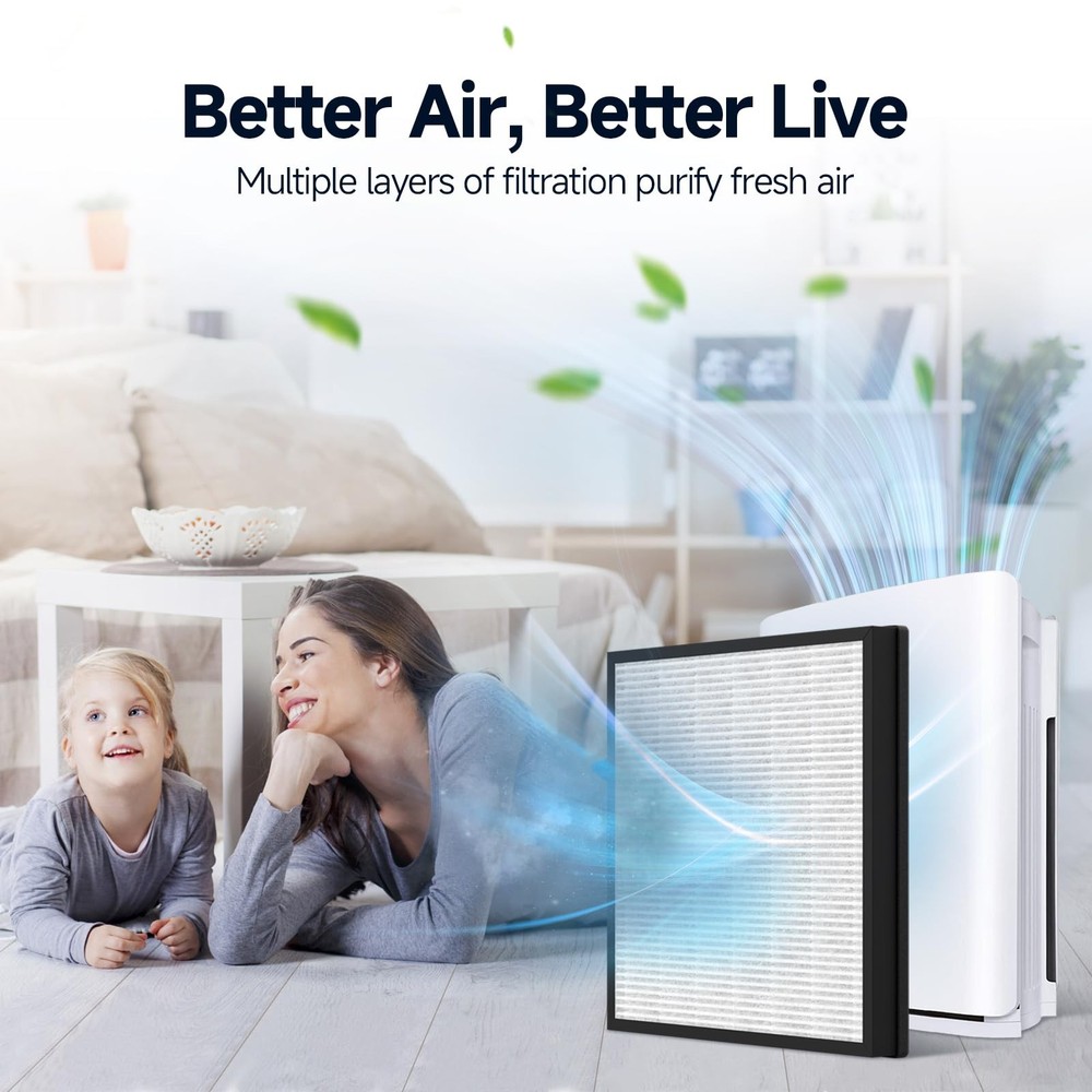 2 Pack Max V-Series Replacement Filter Compatible with Wynd Max Home Air Puri...