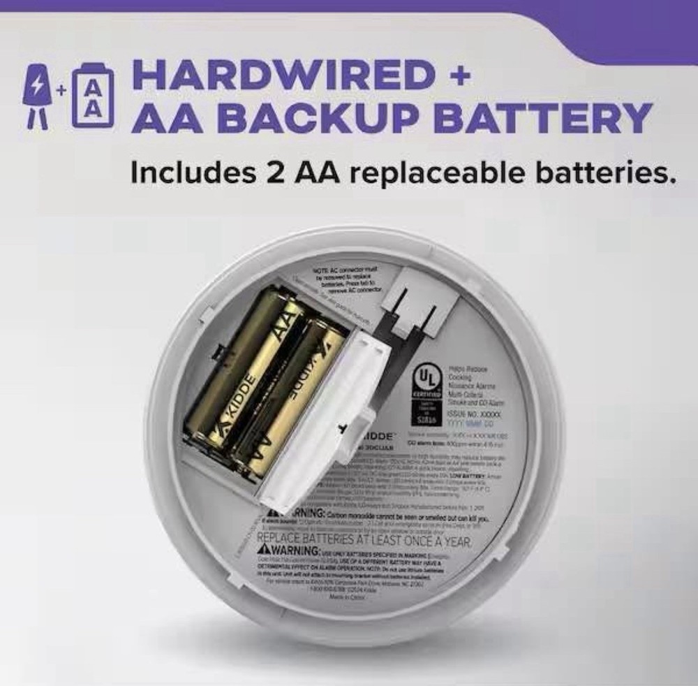 Kidde Smoke & Carbon Monoxide Detector Hardwired, Battery Backup, Interconnected