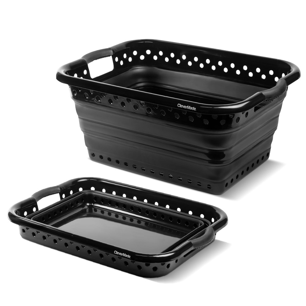 Collapsible Laundry Baskets - 39L Foldable Large Collapsible Laundry Basket w...