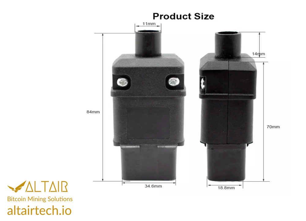 AltairTech.io IEC320 C19 Rewirable Female Connector
