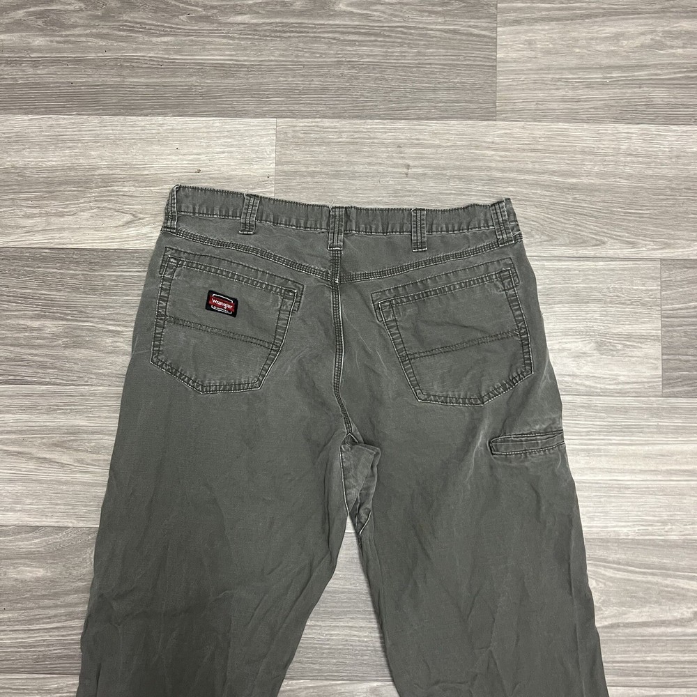 Wrangler Riggs Work Pants Men 37x31 Army Green Chore Ripstop Tactical Technical