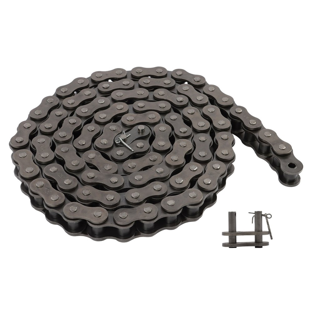 Heavy Duty #100 Roller Chain × 10 ft + 1 Connecting Links