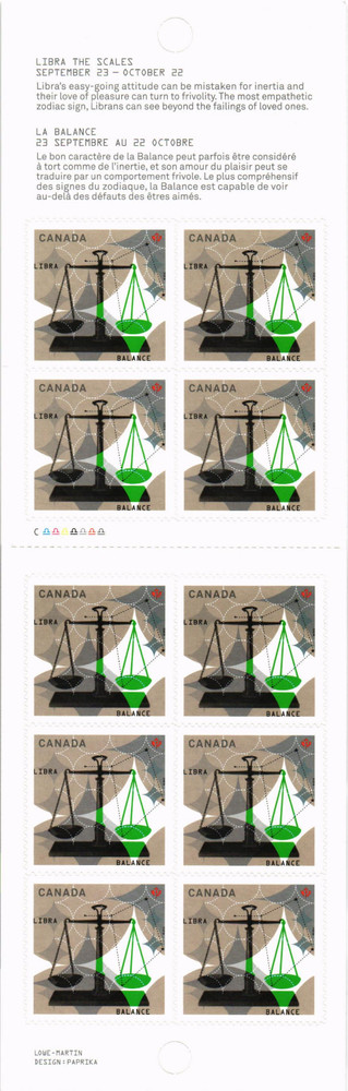 Canada 2012 Yvert C 2751 Zodiac Libra MNH