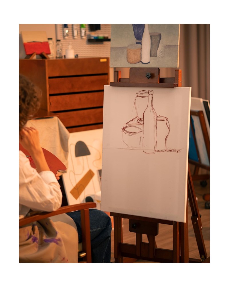 DJAR Extra Large Studio Painting Easel, Premium Beech Wood Movable & Tilting ...