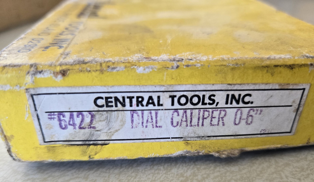 Central Tools Dial Caliper 0-6”, #6422 With Original Case and Box