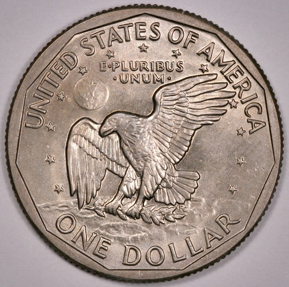 $1 1981 D SBA, lightly toned, Uncirculated UNC (E124)