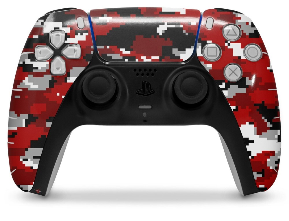 Skin Sony PS5 Controller WraptorCamo Digital Camo Red