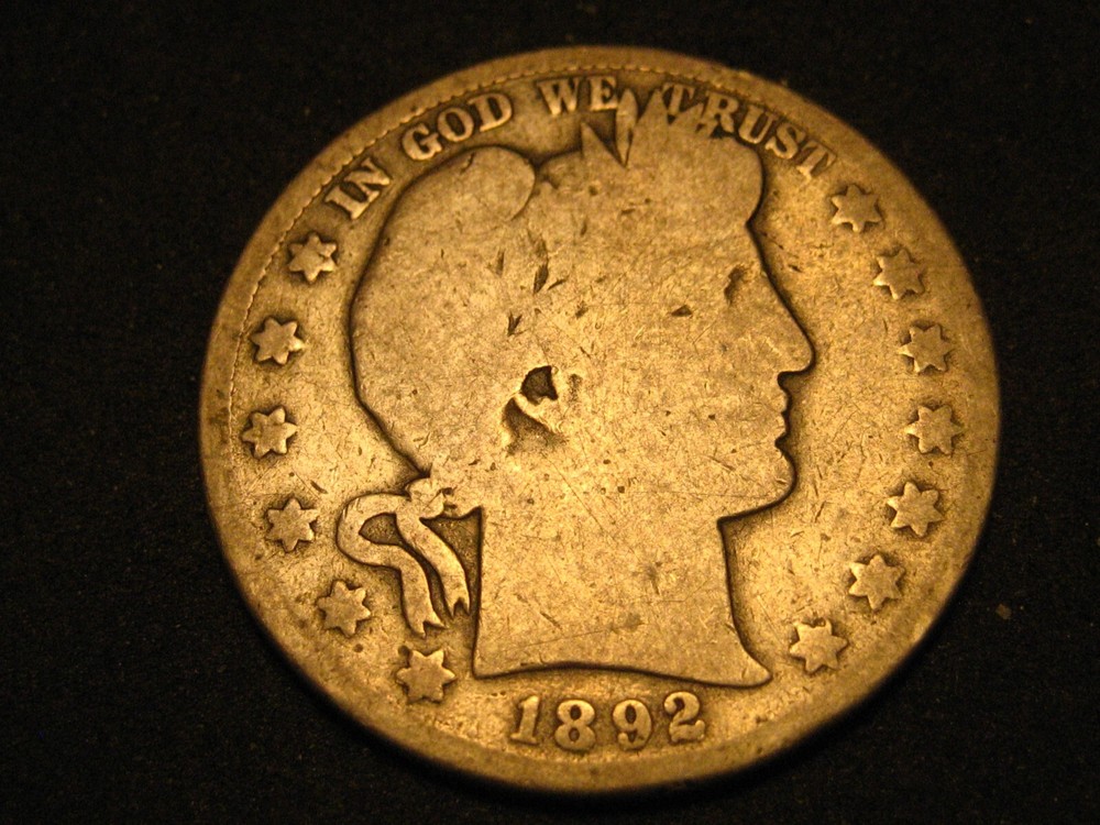 1892-S 90% Silver Barber Half Dollar KEY DATE