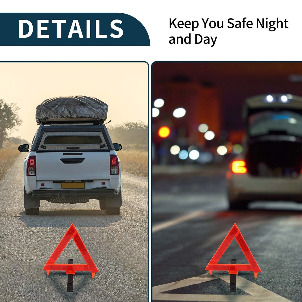 Universal Car Safety Warning Triangle Warning Triangle Replacement Red Black