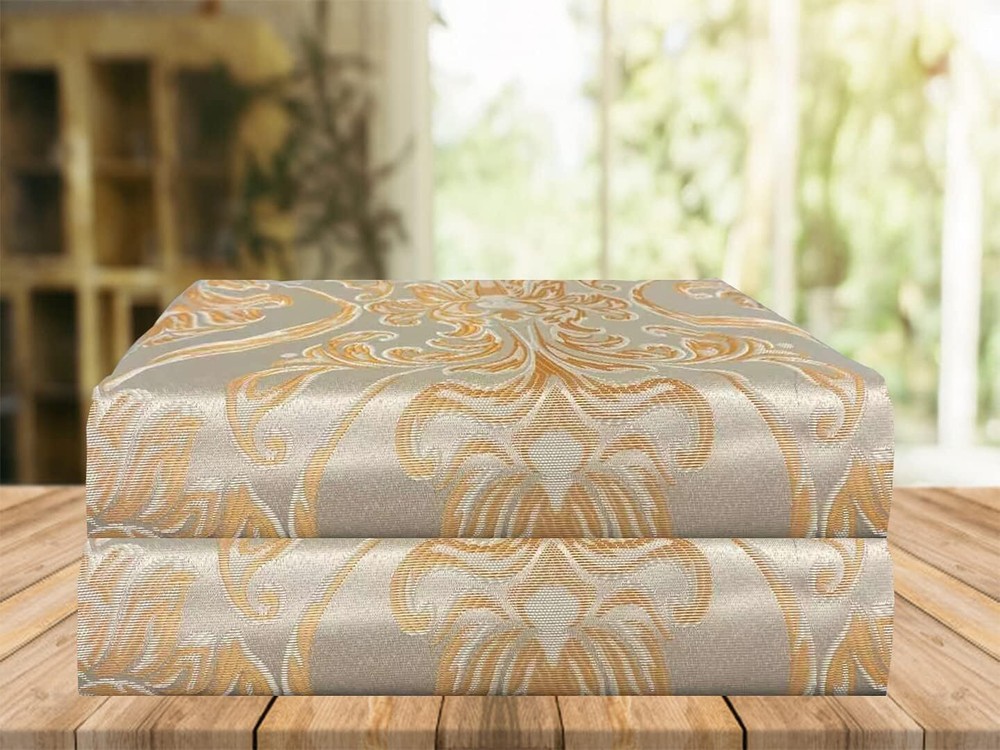 2pc Window Set Solid Gold Curtains Panels Drapes Pair Valance 84 inch Darkening