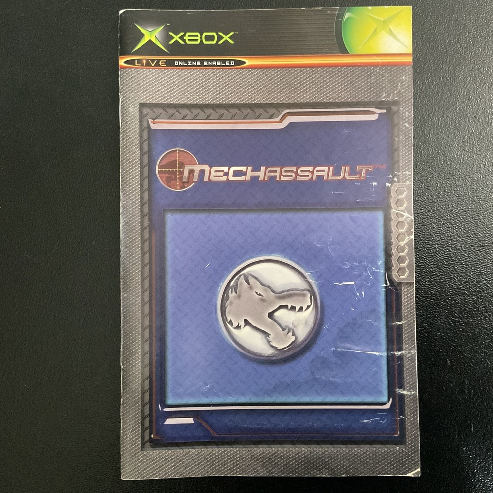 MechAssault 1 Microsoft XBOX Instruction Manual Only