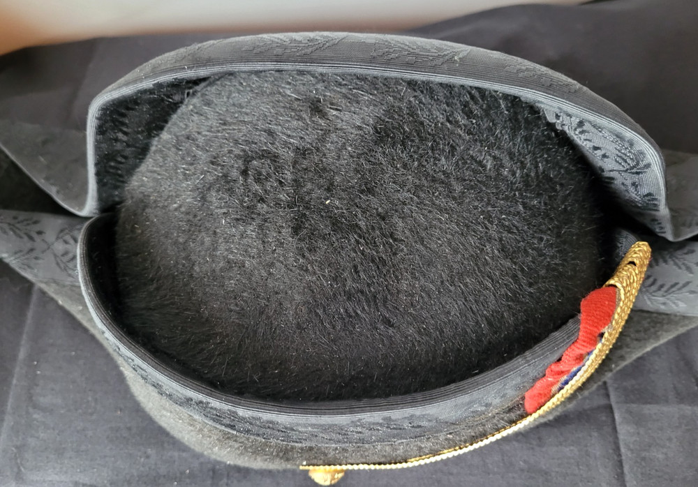 Third Republic Polytechnic School Bicorn in Black Mole Felt