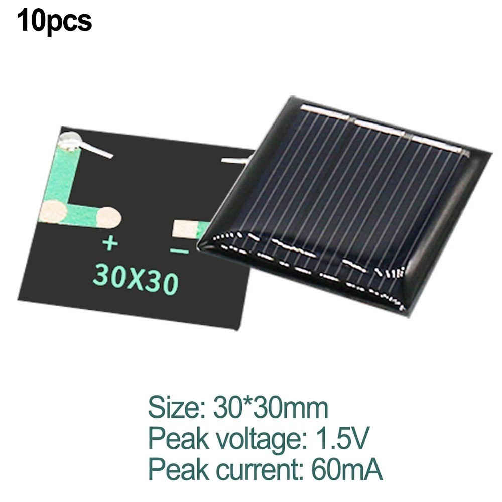 Solar Panel Cells Pack of 10 Suitable for Small Solar Systems and Projects