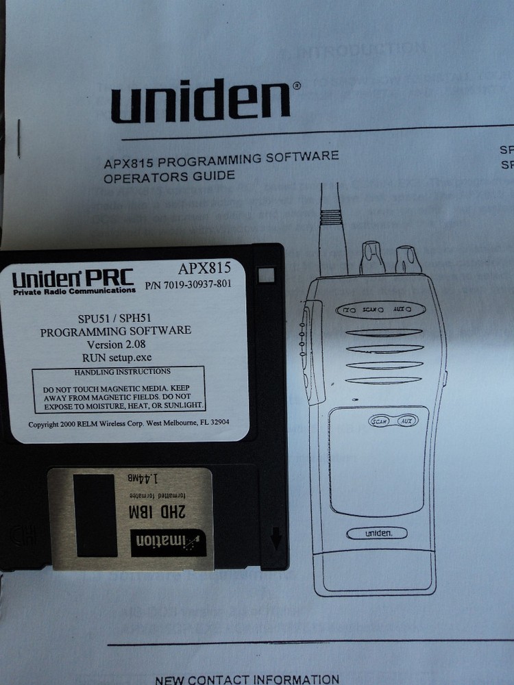 AMX815 SPH51 SPU51 PROGRAMMING SOFTWARE UNIDEN AMX 815