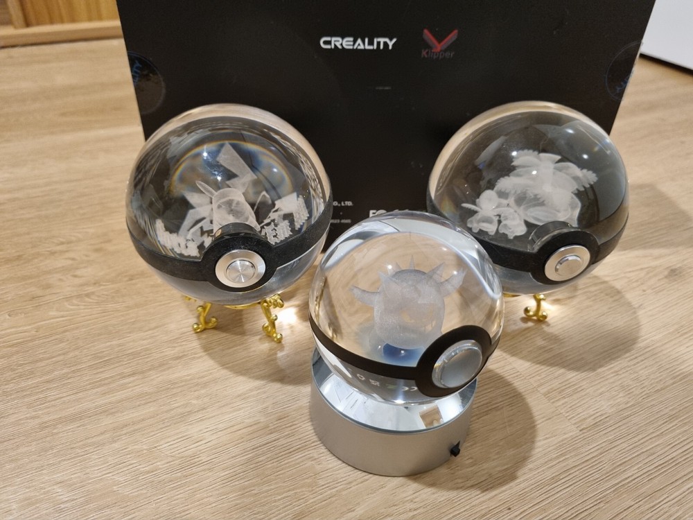 x3 Led Pokeball Night Light Lamp