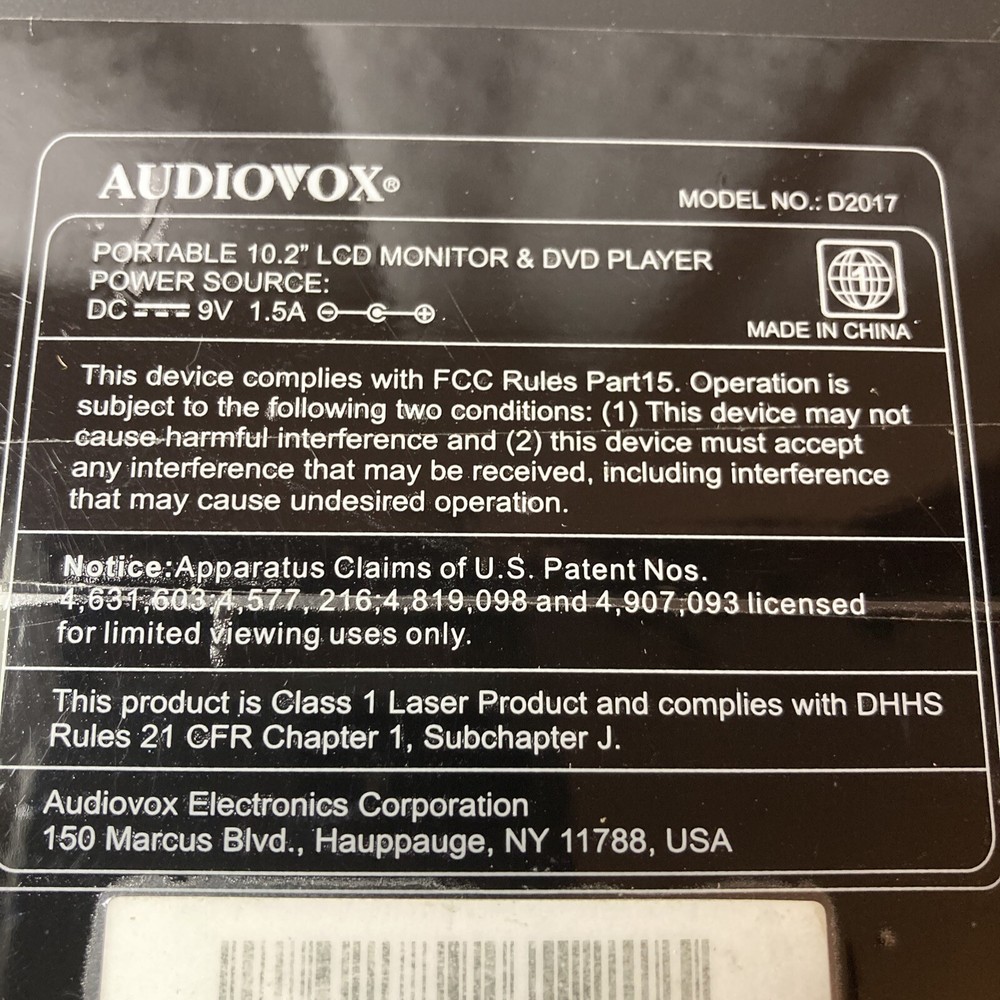 2 DVD Portable Player / untested For Parts Only!