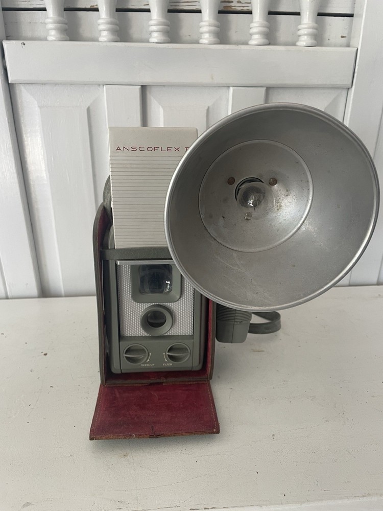 Vintage Antique Anscoflex II Camera with Flash Bulb