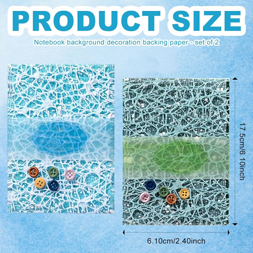 52 Sheets Textured Scrapbook Paper and Mesh Fabric Assorted Set, 2 Themes Mixed