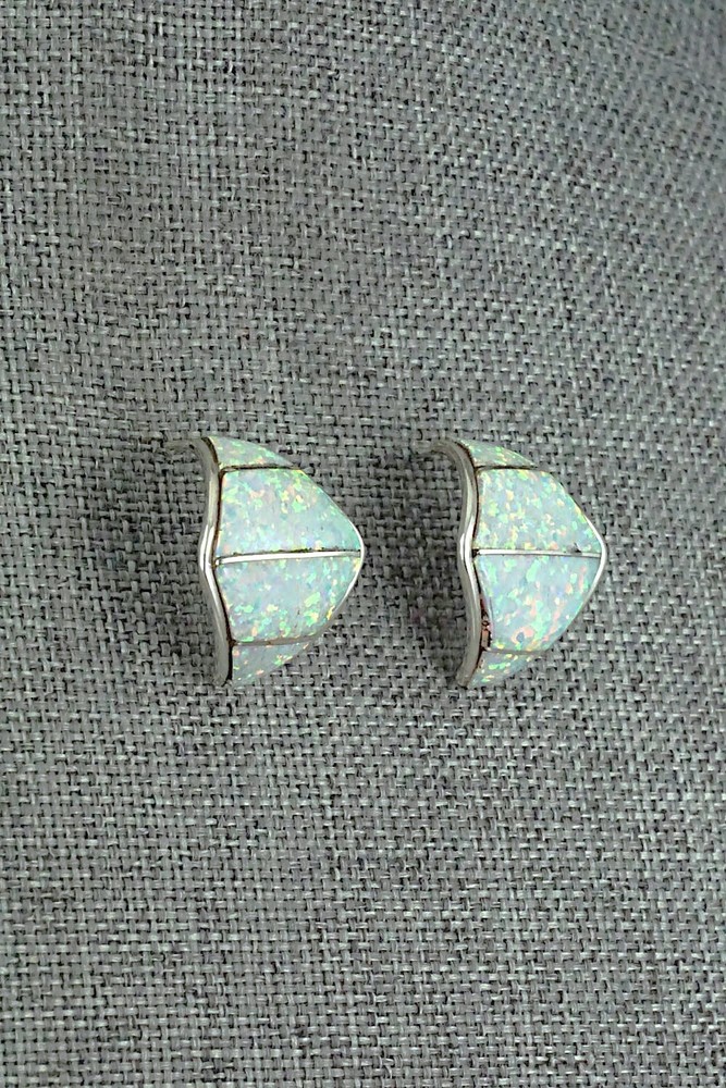 Opalite & Sterling Silver Earrings - Andrew Enrico