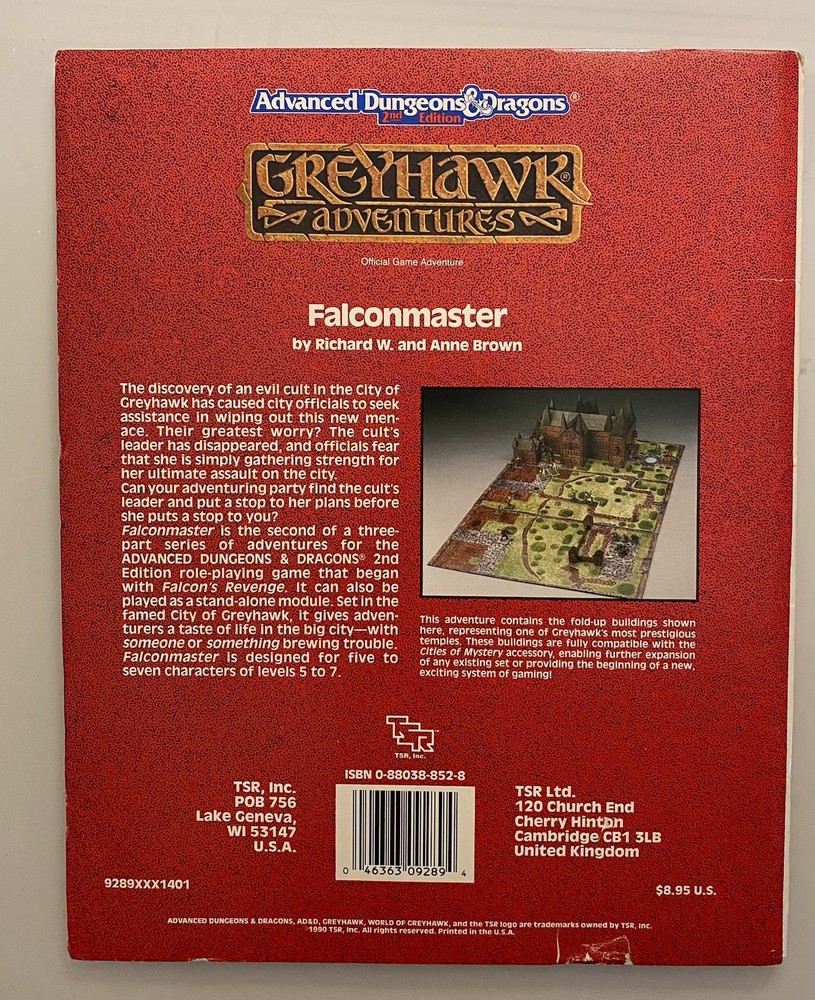 WGA2 Falconmaster Greyhawk AD&D D&D Greyhawk