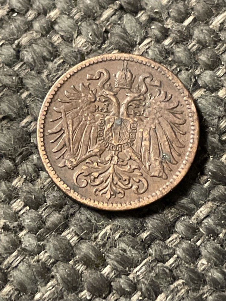 1903 Austria 2 Heller Coin