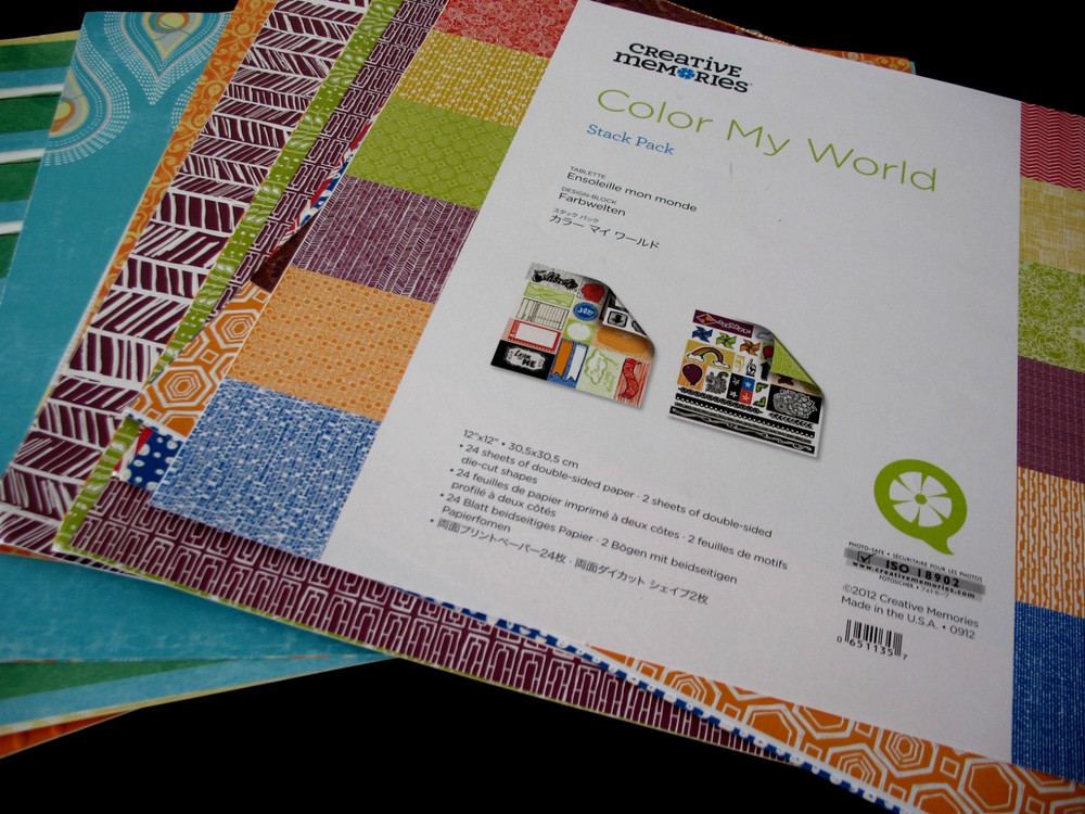 Creative Memories Color My World Stack Pack 24, not including die cut  sheets, +